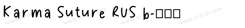 Karma Suture RUS b字体转换